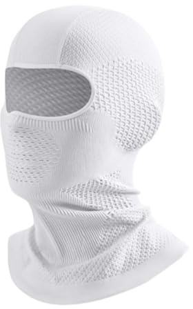 Balaclava Face Mask for Men Women Ski Masks Full Head Cover Winter Windproof Motorcyde Under Helmet for Cold Weather Skiing Riding White