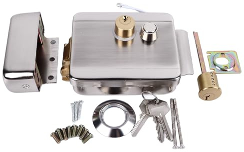 Hamwesh Electronic Door Lock, DC 12V Dual Head Double Lock with Smart Wireless Remote Control for Video Doorbell Intercom Access Control System