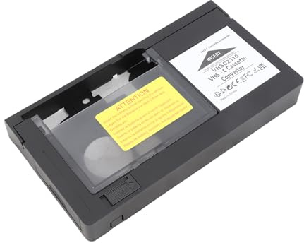 ZASCHMOY Adattatore per Cassette per Videocamera per Convertitore da VHS a VHS C con Controllo One Touch, Facile Riproduzione e Registrazione, Supporta Tutti i Nastri Standard da 1,2 Mm