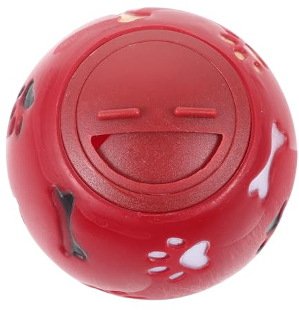 OSOLADY Pelota para Perros Pequeña Roja, Juguete Fugas de Comida, Bola Educativa sin Tóxicos ni Olores, Adecuado para Entrenamiento y Estimulación Mental de Mascotas