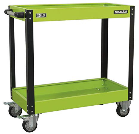 Sealey Cx109Hv Workshop Trolley 2-Level Heavy-Duty - Hi-Vis Green