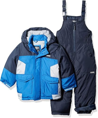 OshKosh B'gosh Boys_ Little Ski Jacket and Snowbib Snowsuit Set deep Navy/Wolf Grey 5/6