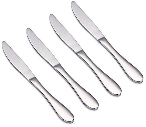 VANRA Set di 4 posate per bambini in acciaio inox per bistecca per bambini, set di posate da 17,8 cm (4 coltelli)