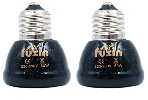 ANCLLO E27 Lampadina Lampada riscaldante per Animali Domestici in Ceramica a infrarossi lontani per Lucertola Frutta Ragno Rettile Lampadine scaldavivande 50W