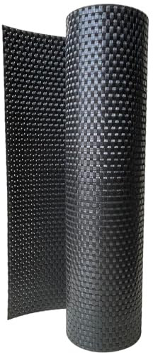 workingHOUSE Frangivista per Balcone in Polyrattan Altezza 120 cm - Telo per Ringhiera, Balcone e Terrazzo - Copertura Ringhiera del Balcone per Privacy - Facile da Installare (Nero, 120)