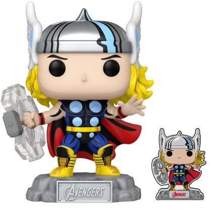 Funko POP! Marvel: A60- Comic Thor With Enamel Pin - Marvel Comics - Amazon Exclusive - Collectable Vinyl Figure - Gift Idea - Official Merchandise - Toys for Kids & Adults - Comic Books Fans