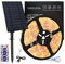 Bande LED solaire extérieure, 5600 mAh 32.8ft Waterproof IP67 LED Strip, Warm White LED Light with Remote Control, 8 Lighting Modes 2835 SMD Christmas Garden Tree Garland Light