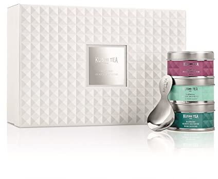 Kusmi Tea - Collection Alain Ducasse - 8 Miniatures de thé nature d'Asie + Cuillère à Thé - Assortiment de Thés Bio - Thé vert et Thé noir - Idée cadeau Homme et Femme - 8 boîtes de 25g