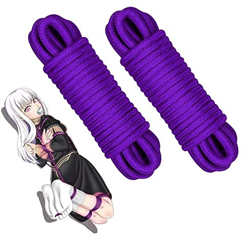 Qoosea 2 x10M Bondageseil Weich Bondage Seil, Fesselseil Sexspielzeug Bondage Set Baumwollseil Fesselspiele Bondage Requisiten für Paare Extrem Sex(Lila)