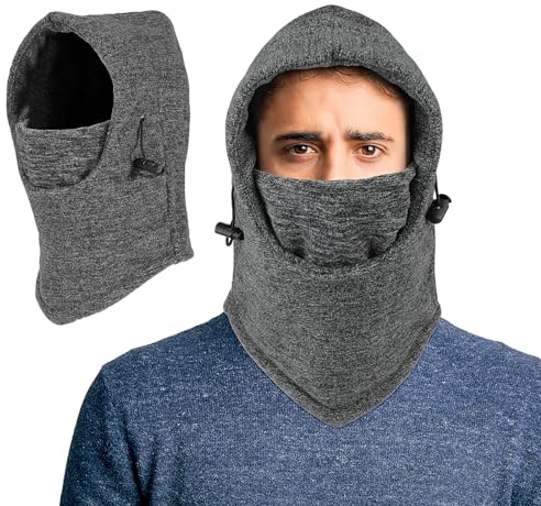 AYPOW Passamontagna in Pile Termico Invernale Uomo Donna, Multifunzionale Antivento Caldo Maschera da Sci Copriviso con Scaldacollo, per Sport all'Aria Aperta Cappello Ciclismo Escursionismo Corsa