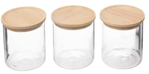 5five - set de 3 bocaux hemétiques en verre 035l hermet