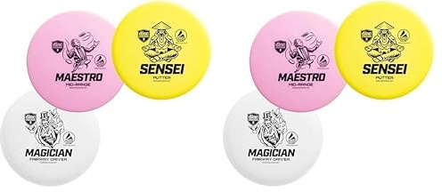 Discmania Active 3-Disc Soft Set Golf Unisex-Adult, Blanc, Jaune, Rose, One Size, Taille Unique (Lot de 2)