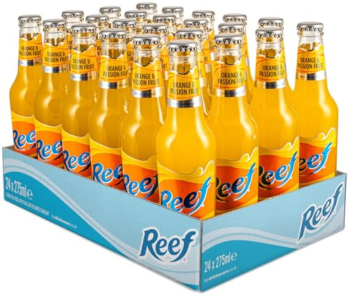 Reef Drink | Still Alcopop | 24 x 275ml Bottles | 3.4% ABV| Orange & Passion Fruit | Vodka And Fruit Juice Drink | Ready To Drink | Party Pack | Premixed Alcoholic Drinks