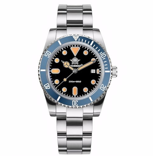 ADDIESDIVE Nouvelle 12mm Montre Analogique 39mm Lunette bidirectionnelle en céramique BGW9/C3 Lumineux 200m K1 Verre minéral Montre à Quartz pour Homme Bracelet en Acier Inoxydable 316L AD2501