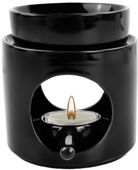 Culinavog Quemador de Aceite Esencial de Cerámica, Lámpara de Aceites Esenciales con Cuchara de Velas, Portavelas Difusor de Aroma, Difusor de Aceite Aromático para Casa, Halloween, Navidad, Hotel