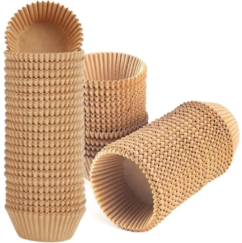 OIXEYA 500 Pezzi Pirottini Per Muffin Carta Standard, Non Sbiancato & Rivestimento Antiaderente & Resistente al Grasso,Pirottini per Muffin Carta in Pergamena per Feste,5 x 3cm