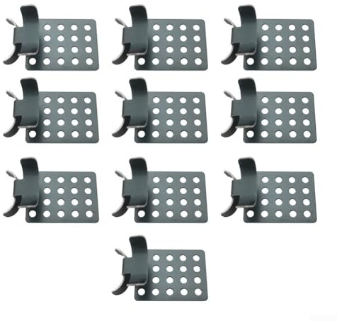 Lot de 10 clips de gouttière de toit avec fixation sécurisée pour câble chauffant - 10 clips pour installation stable de la bande thermique sur les toits