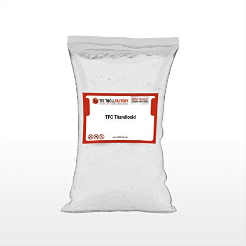 TFC Titandioxid I Titanweiß I Ossido di titanio I Pigmenti bianchi per colorare vernici, plastiche, cemento, massetto, intonaco, resina epossidica I 500 g