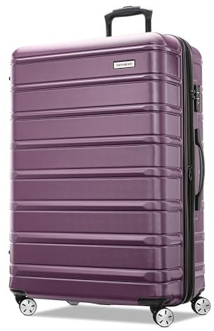 Samsonite Omni 2 Hardside Expandable Luggage with Spinner Wheels, Checked-Large 28-Inch, Purple