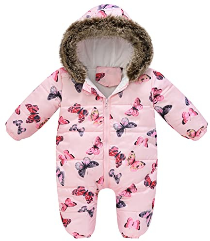 SEAUR - Infant Toddler Warm Romper Baby Winter Snowsuit Girls Puffer Down Hooded Jacket Boy Zipper Coat Jumpsuit Lightweight
