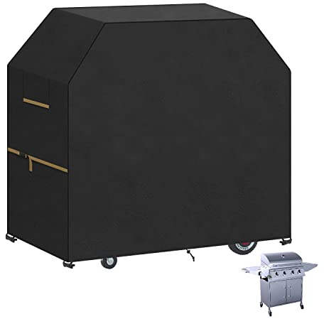 VANSHEIM Copertura Barbecue Telo Copri Barbecue Esterno Telo Protettivo per BBQ Grill Impermeabile,Protezione UV Tessuto Oxford per Weber,Char-Broil BBQ 147x71x117cm