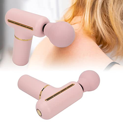 Massagepistole, Handmuskel-Percussion-Massagegerät, Tragbares 4-Gang-Vibrations-Muskelmassagegerät, Schmerzlinderung und Tiefenentspannung, Elektrisches Percussion Massagegerät (Rosa)