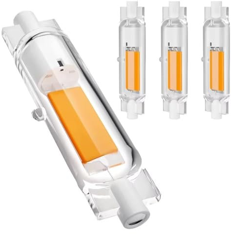 R7S LED 78mm 15W Dimmbar, 15W R7S LED Lampen Ersatz für 150W Halogen Leuchtmittel, Warmweiß 3000K 1500LM, Kein Flackern, 360°Abstrahlwinkel LED Stab, LED Leuchtmittel, AC/DC 220-240V,4er Pack