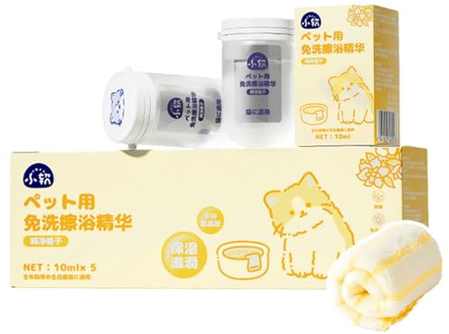 Champú sin Agua para Gatos,Champú seco para Gatos - Champú para Mascotas sin Agua Lavado para Mascotas sin Agua,Champú seco portátil para Perros, champú Natural para Mascotas, para Viajes en CAS