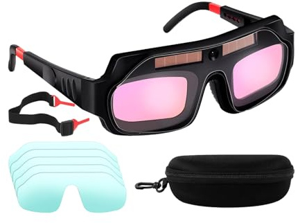 Gafas De Soldadura Para Hombre - Gafas De Soldadura Con Oscurecimiento Automático | Protección Ocular Ajustable Resistente A UV Para Trabajosproteção Ocular Com Sombra Ajustável Para Óculos De Resistê