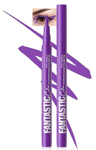 Penna per Eyeliner Liquido Opaca, Eye Liner Viola Waterproof, Pigmentata con Lunga Durata, Resistente allo Smudgeproof, Ultra Pigmentata, Matita Occhi ad Asciugatura Rapida, Trucchi Donna -07