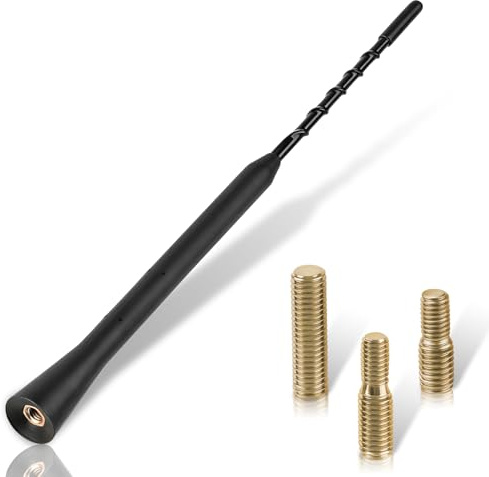 Antenna Auto, Antenna Tetto per Auto, Antenna Autoradio da 23 cm, Sostituzione Universale con Adattatori M4/M5/M6, con Elevata Capacità di Ricezione FM/AM/DAB Potente
