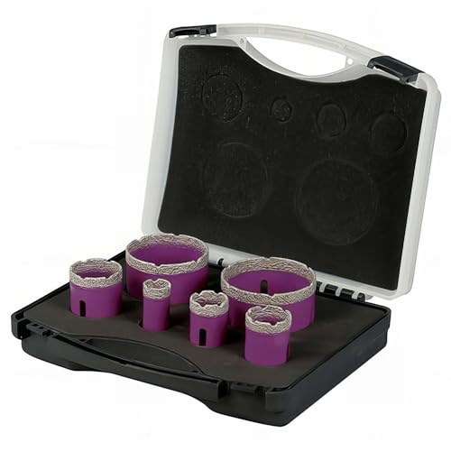 Coffret de 6 trépans SIDAMO Diamant à sec - M14 Ø22/30/35/42/68/76 mm - 11101450