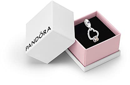 PANDORA Moments Women's 14k Rose Gold-Plated and Sterling Silver Heart Full of Hearts Dangle Charm for Bracelet, With Gift Box