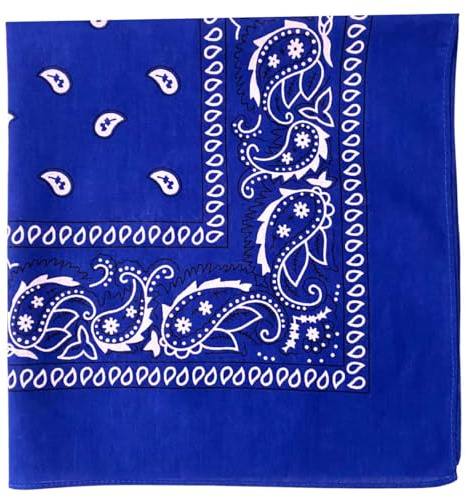 MDSTYLE Bandana 100% cotone per uomini e donne 55,9 x 55,9 cm motivo cachemire fazzoletto fascia sciarpa