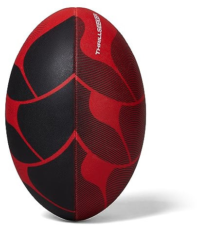 Canterbury Thrillseeker Play Rugbyball, Schwarz/Rot, 5