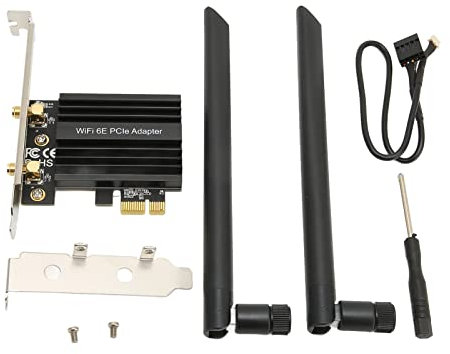 Rankomu Wi Fi-kort WiFi 6E PCIe-kort, Bluetooth 5.2, trådlöst nätverkskort med hög hastighet för stationär dator, 5 GHz/6 GHz/2,4 GHz, PCIe-adapter