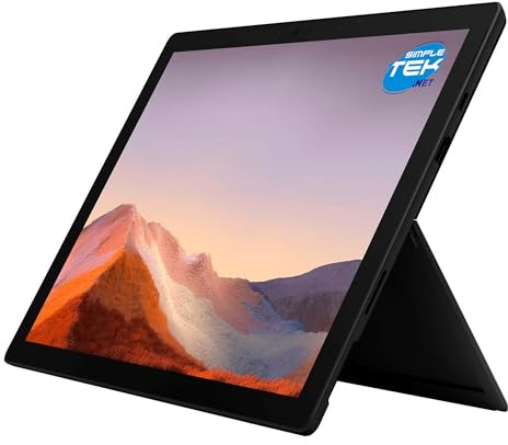 SIMPLETEK - Tablette PC 2 en 1 12,3 i5 de 10e génération, 8 Go DDR4 soudé, SSD 256 Go, Windows 11 Pro, noir mat (reconditionné)