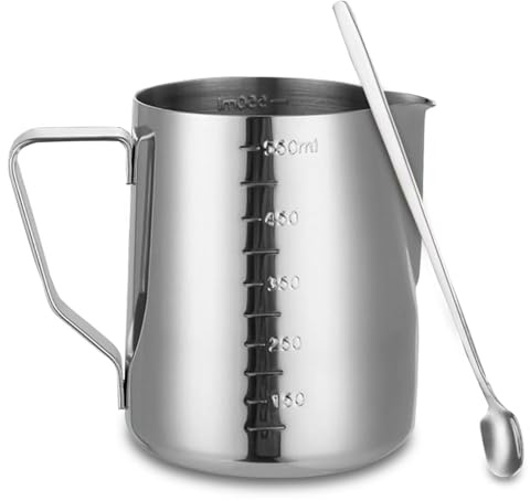 Uoimky Pot à fondre pour cire de bougie 550ml, Pot à fondre en acier inoxydable avec graduation et cuillère - Bol à fondre pour la fabrication de bougies - Pot à fondre en cire pour la fabrication de
