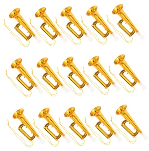 Sosoport 25 Piezas Trompetas de Plástico para Animar Bocinas Portátiles para Eventos Deportivos Fiestas y Conciertos Instrumento Musical para Accesorios de Fiesta