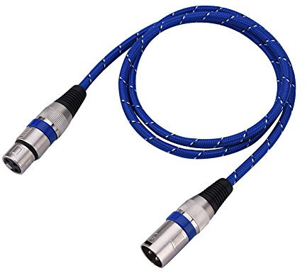 Zerone XLR-Kabel Stecker auf Buchse 1/1,8/3/5/10/15/20 m Mikrofonkabel XLR 3-polig Audiokabel XLR/Mikrofon Balanced für Verstärker, Mikrofone und Mixer 1m