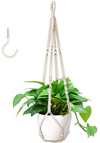 Aniiche Macramé Plante Suspension,Cintres pour Plantes en Macramé à Suspendre à la Main en Corde de Coton à Suspendre pour Intérieur ou Plafond