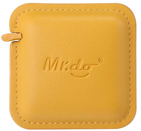 Mr.do Cinta Métrica de Sastre Costura Cuerpo 200cm / 79 Pulgadas Retráctil Piel PU Amarillo