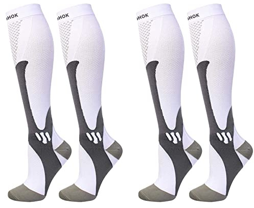 COCOHOK Kompressionsstrümpfe Sport Herren & Damen, Fit für Sport, Fußball, Flug, Laufen, Kompressionssocken für Männer & Frauen für Steigerung der Leistung, Ausdauer, Durchblutung und Erholung