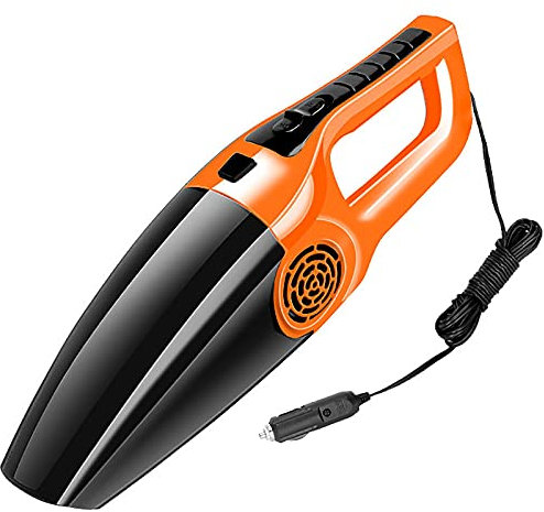 JTRHD Portable Vacuum Wired Car Vacuum Cleaner High Power 120W Household Car Vacuum Cleaner Wet and Dry for Home, Office, Kitchen (Color : Orange, Size : One-size)