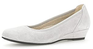 Gabor Damen Keilpumps, Frauen Absatzschuhe,Moderate Mehrweite (G),Businessschuhe,Wedge-Heel,klassisch,elegant,bequem,Light Grey,40.5 EU / 7 UK