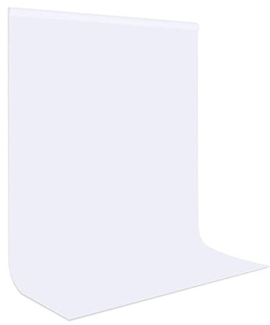 Fondo Fotográfico Blanco para Vídeo de 2x3m, Bonvvie Fondo Fotográfico Resistente a Las Arrugas, Fondo de Muselina Lavable para Estudio Fotográfico, Televisión, Zoom, Youtube, Reunión en Línea