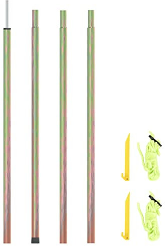 Kavolet Solsegel stång 200 cm tältstänger, solsegelstolpar, solsegelstolpar, uppställningsstång för förtält galvaniserat stål