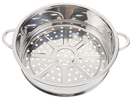 NIXUUANGCHISA Gemüsedampferkorb, Fischdampfer Gemüsedampferkorb aus Edelstahl, Dampfkorb, chinesischer Dampfkorb, Knödeldampfer for Knödel, Brötchen, Gemüse, Hühnchen, Fischtopf(22cm)