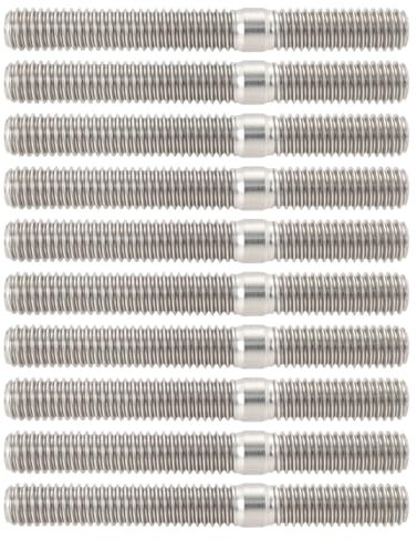 The Lord of the Tools 10pcs M6 Goujon de système de carburateur Goujons de collecteur d'échappement DIN 835 M6x18 à M6x30 Boulon à vis à goujon fileté à double extrémité