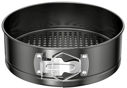 Elsrantor Moule Gateau Rond, Moules à Gâteaux 20 cm à Manqué Acier a Charniere, Moule Cheesecake, Plat a Gâteau Démontable, Moule Patisserie avec Revêtement Antiadhésif
